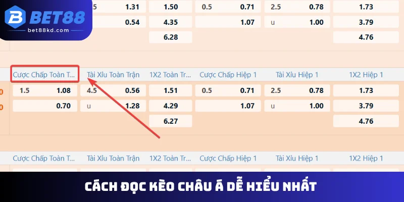 Cách đọc kèo châu Á dễ hiểu nhất
